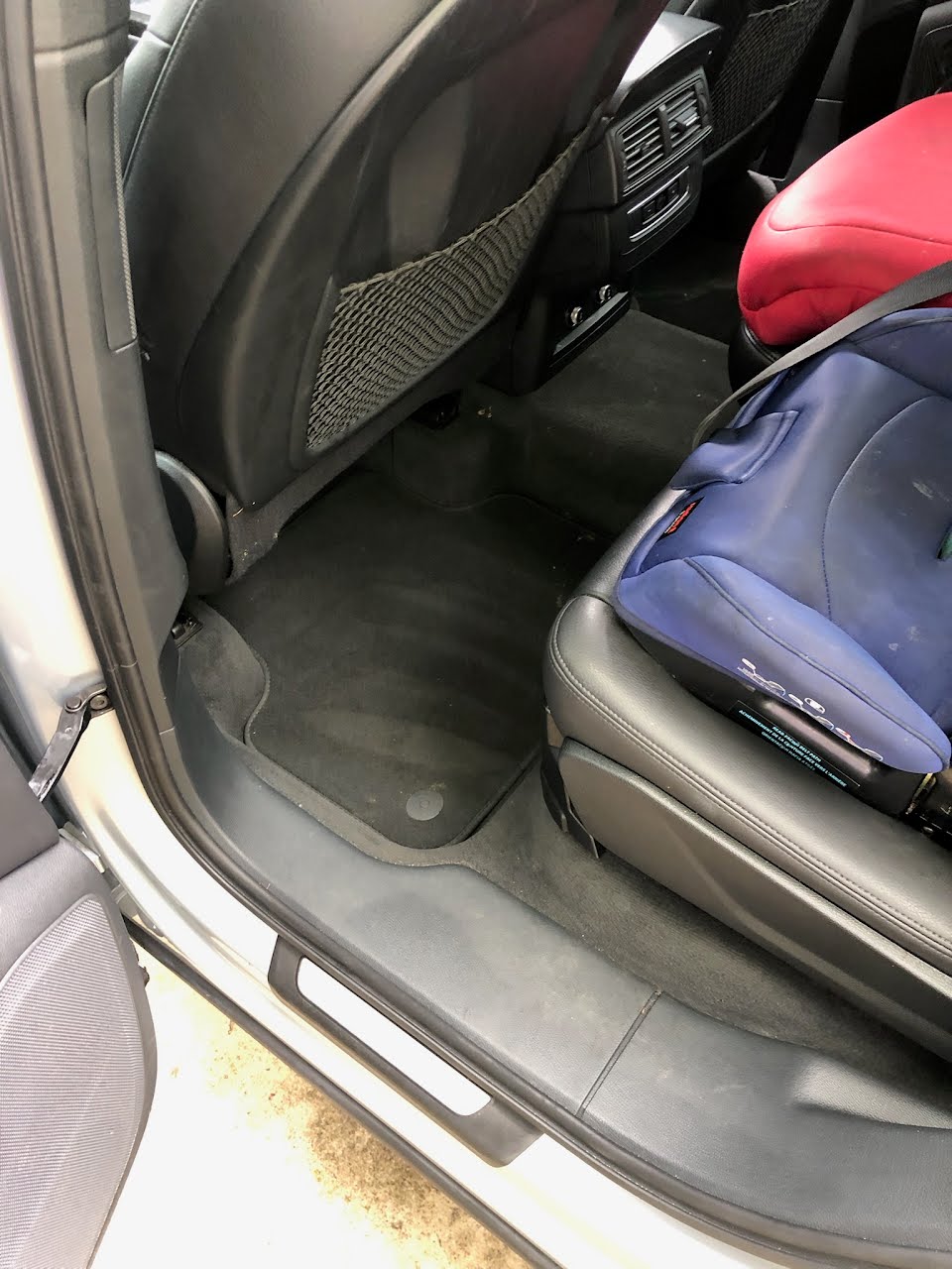 Clean back seat after a La Jolla interior detail