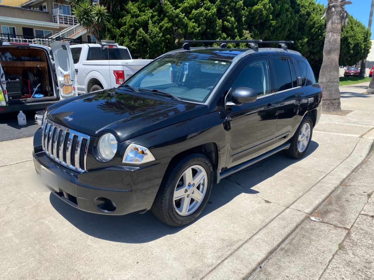 Heather's Jeep Compass on Thomas Avenue after a Pacific Beach mobile detail