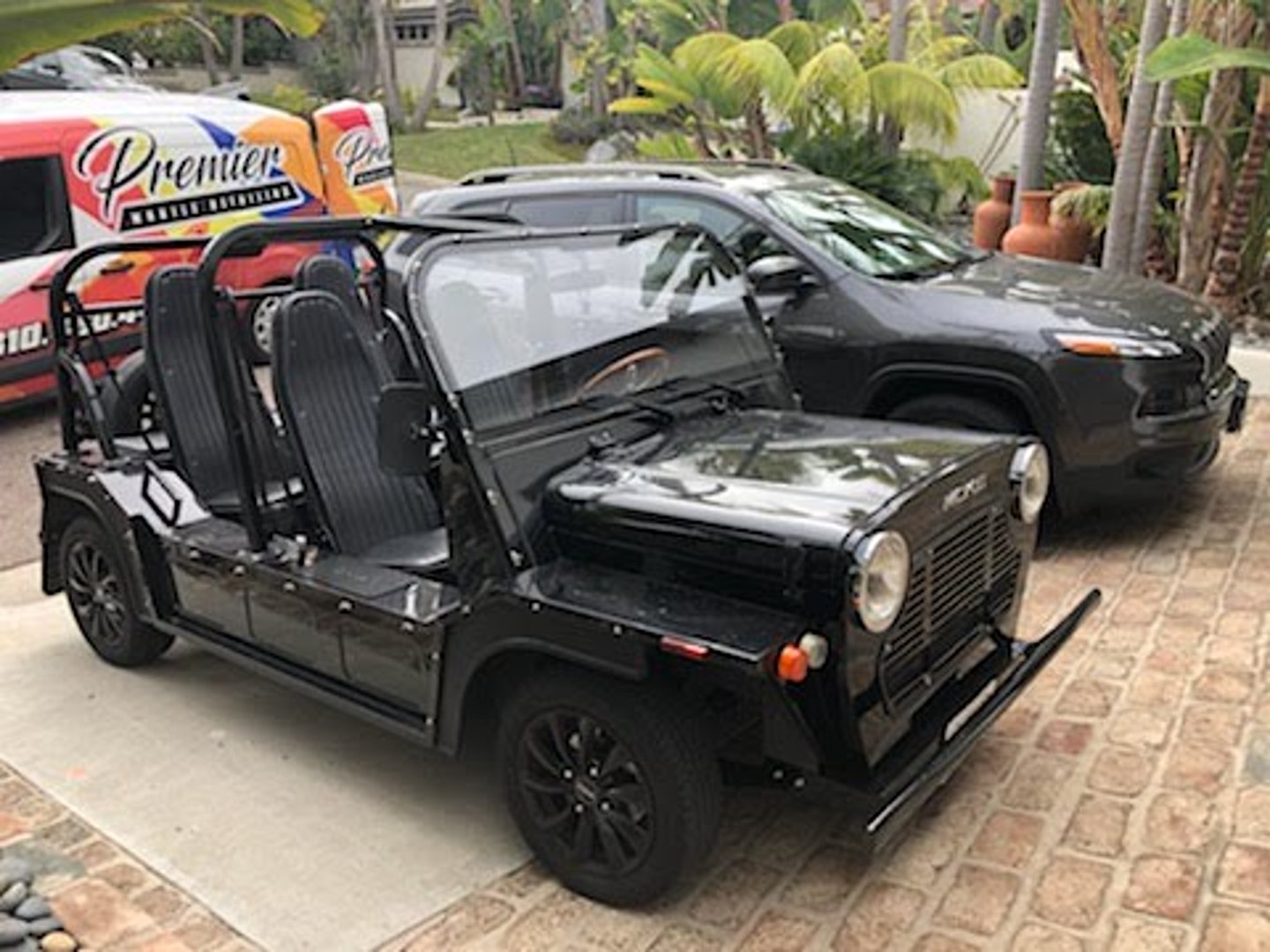 Electric Moke beach cruiser after a mobile wash