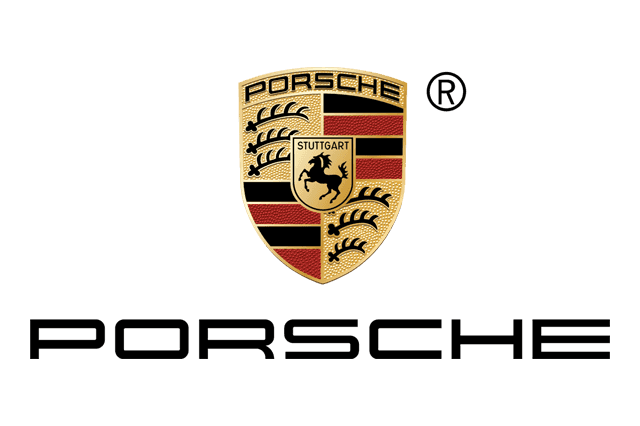 Porsche logo, one of the most detailed car brands in Rancho Santa Fe